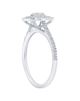 Pave Diamond Emerald Frame Ring