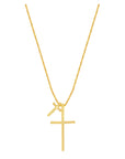 Skinny Double Cross Necklace