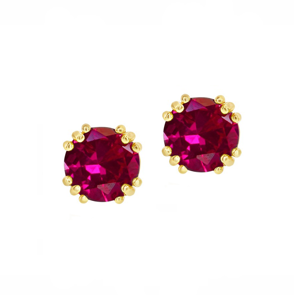 Claw Birthstone Stud Earrings (Available in 12 Colors)