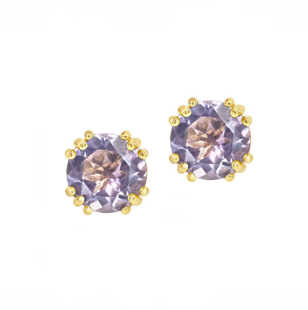 Claw Birthstone Stud Earrings (Available in 12 Colors)