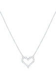 Pave Heart Outline Necklace