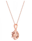 Morganite Round Solitaire Pendant