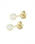 Opal Round Stud Earrings (Available in 7 Colors)