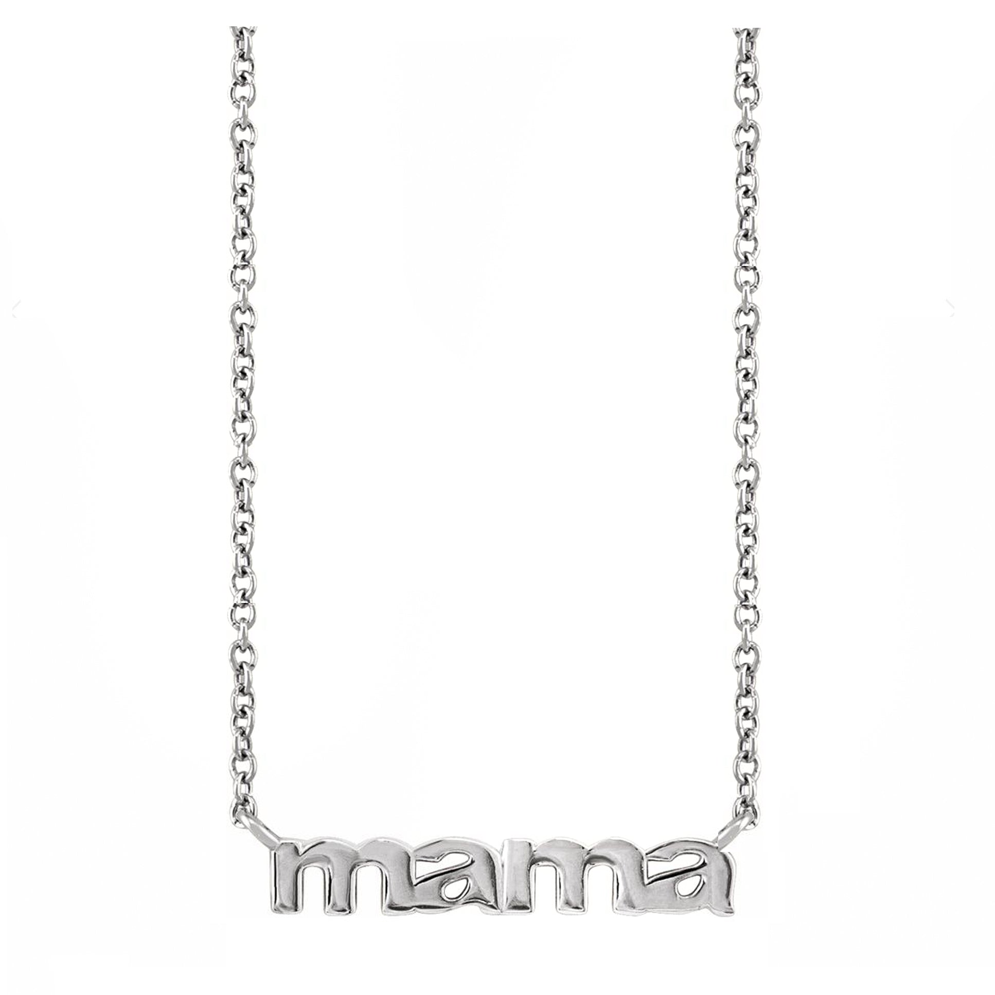 Mama Block Necklace