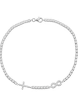 Sparkle Infinity and Cross Station Tennis Anklet